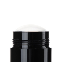 Vente en gros 75ml noir blanc vide rond en plastique bouteille de déodorant pour emballage cosmétique