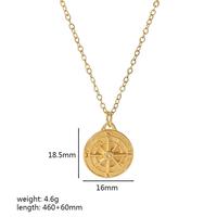 Collier pendentif en zircon incrusté de grain de lave en acier inoxydable plaqué or de style rétro français Chaînes de design de mode pour femmes