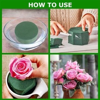 Blocs de mousse florale biodégradable en polystyrène vert pour panneaux de suspension, fleurs artificielles, briques sèches, grilles et bouquets