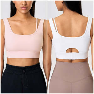 Soutien-gorge de sport pour femme avec boucle et dos ajouré, haute élasticité, antichoc et de maintien, idéal pour le yoga et la gym - Product Image 6
