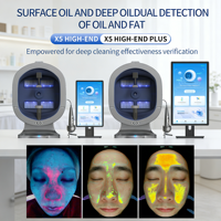Analyseur de peau du visage 2-en-1, analyse complète du visage et du cuir chevelu, nouvelle analyse diagnostique 3D AI, vente chaude