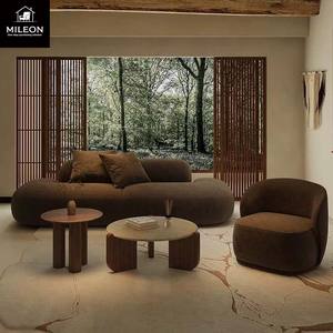 Canapé droit <span class=keywords><strong>de</strong></span> style mi-siècle crème pour chambre à coucher, boutique <span class=keywords><strong>de</strong></span> vêtements, <span class=keywords><strong>salon</strong></span> <span class=keywords><strong>de</strong></span> beauté, hall d'hôtel, bureau, <span class=keywords><strong>salon</strong></span>, zone <span class=keywords><strong>de</strong></span> réception - Product Image 2