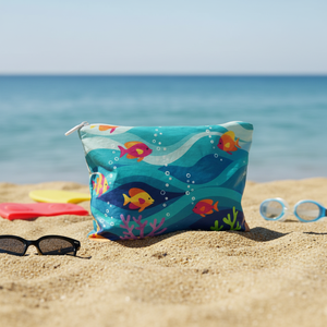 Pochette de voyage Royal Fair personnalisée bicolore en nylon recyclé pour cosmétiques et fournitures scolaires, idéale pour les étudiants et les escapades de week-end - Product Image 1