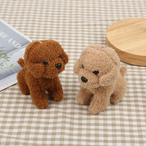 Lindo Mini <span class=keywords><strong>Animal</strong></span> de peluche perro llaveros de peluche juguetes de animales de peluche cachorro de peluche llavero para mochila bolsa encantos colgante - Product Image 6