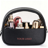Sac de toilette et étui cosmétique imperméable Cossni personnalisé en PVC avec fermeture éclair et motif lettres, pour les voyages, organiseur de maquillage pour femmes