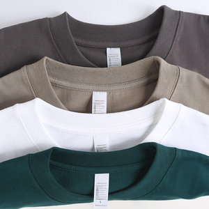 Camiseta de Algodão 100% 260GSM, Ajuste Regular, Camiseta de Alta Qualidade, Ajuste Regular, Logotipo Personalizado, Atacado - Product Image 1