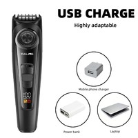 Tondeuse à cheveux DALING DL-1950 avec écran LED, recharge USB, réglage de la lame à 10 vitesses, moteur haute puissance avec forte puissance de coupe