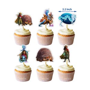 Nuevas Figuras de Dibujos Animados de <span class=keywords><strong>Raya</strong></span> <span class=keywords><strong>y</strong></span> <span class=keywords><strong>el</strong></span> Último <span class=keywords><strong>Dragón</strong></span> para Decoración de Fiesta de Cumpleaños, Adornos para Cupcakes, Globos, Adorno para Tarta, Juguetes para Niños X4206 - Product Image 4