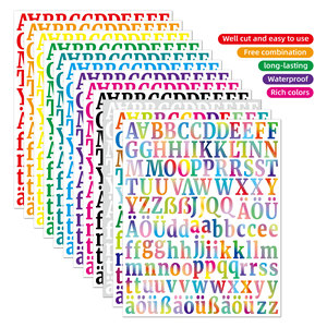 Autocollants Alphabets en Vinyle Doré Pailleté Auto-Adhésifs Numéros et <span class=keywords><strong>Lettres</strong></span> ABC pour Scrapbooking Bouteilles d'Eau - Product Image 2