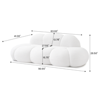 Atunus Canapé de Salon Minimaliste Nordique Ensemble Meubles Canapé de Sol Compressé Sous Vide Canapé Nuage en Tissu Bouclé Agneau