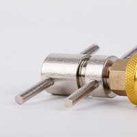 Clé de charge rapide pour réfrigérateur 1/4 po, type clé, pour remplissage rapide de réfrigérant et nettoyage de tuyaux