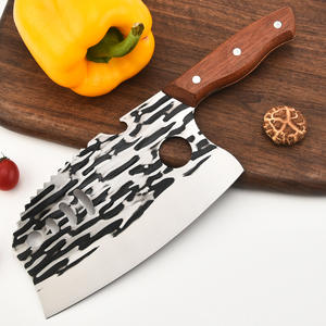 Couteau de cuisine en acier inoxydable forgé, 29 cm, manche en bois, pour trancher la viande et hacher les os - Product Image 4