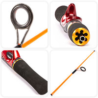 Set Joran dan Reel Pancing 0.52m Short Baitcast 2 Seksi, Fiber Glass Ultra Ringan untuk Memancing di Laut, Casting Tangan, Ice Fly, Surf, dan Carp