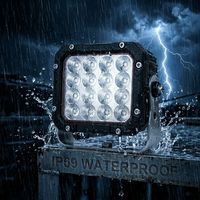 Luces de Trabajo LED Cuadradas para Camión, 160W, Luces Antiniebla Impermeables para Conducir, para Tractor, Barco, SUV, ATV, Luz Auxiliar