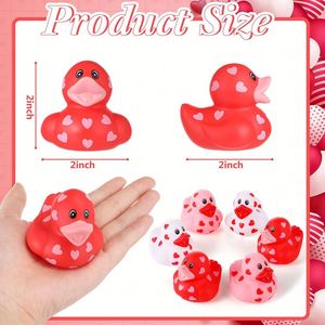 Customizable Pictures Rubber Valentine's Day Duck <b>Pink</b> Heart Squeeze-Sounding Dabbling Toy for Babies 0-24 Months Party <b>Gift</b> - Product Image 4