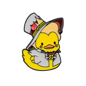 Broche en émail Hell Inn Duck, badge en métal de dessin animé, design créatif Kawaii, canard portant un chapeau, pour cosplay, épingles de revers - Product Image 5