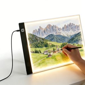 Tablette lumineuse LED élégante et polyvalente A5/A4 |   Tablette de <span class=keywords><strong>dessin</strong></span> LED fine et légère pour les amateurs, les architectes et les tâches de traçage de plans - Product Image 1
