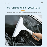 Nettoyeur de vitres manuel avec poignée ergonomique incurvée, lame en PP durable, grattoir multi-surfaces pour le nettoyage domestique