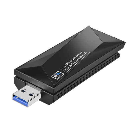 2024 HG Hot Sale AC1300Mbps USB 3.0 WiFi Dual Band Network Adapter With 2.4GHz/5GHz 5dBi Dual Antenna