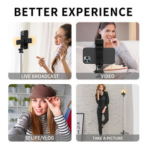 Q05 Trépied perche à selfie multifonction 8-en-1 avec anneau lumineux de 10 pouces et batterie 1800 mAh, avec adaptateurs 1/4 pour caméra d'action <span class=keywords><strong>GoPro</strong></span> et appareil photo numérique - Product Image 6