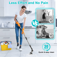 Brosse électrique sans fil à long manche pour le nettoyage des sols de la salle de bain