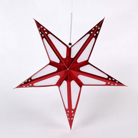 Ornement suspendu étoile pentagramme en PVC découpé au laser 3D, décoration festive pour anniversaires, centres commerciaux et scènes de fête, vente en gros