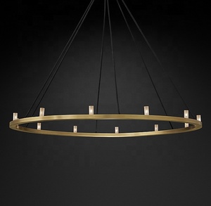 Lustre rond traditionnel minimaliste de style Rennes de 48 pouces - Product Image 1