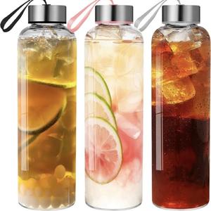 थोक उपहार प्रचारक ग्लास पानी की बोतल ग्लास पीने वाला बोरोसिलिकेट ग्लास गैलन पानी की बोतल जिम - Product Image 5