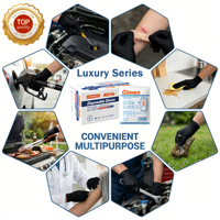 Gants en nitrile jetables sans poudre, sans latex, qualité alimentaire, 2 pièces emballées individuellement, boîte de 50 paquets, personnalisables pour le commerce électronique