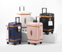 Valise à roulettes de 20/24/28 pouces à 3 roues universelles Bagages d'affaires et de voyage étanches et durables avec porte-gobelet extensible