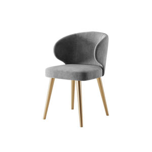 Silla de Comedor Moderna UPRS Tapizada en Terciopelo con Patas de Metal y Acolchado Suave para Restaurante, Hotel, Hogar y Uso Comercial - Product Image 4