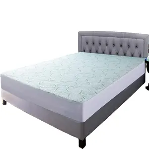 Premium Bamboe Matras Protector Queen Size - 100% Bamboe Stof Oppervlak Matras Cover, Waterdichte Bed Cover, Hypoallergeen,