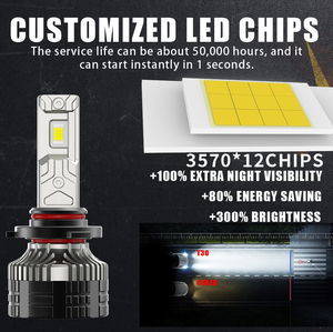 Haute qualité T30 nouveau modèle 160W 6000K IP68 voiture camion phare LED <span class=keywords><strong>3</strong></span> Tubes en cuivre avec forte tension Canbus Plug and Play 12V - Product Image 3