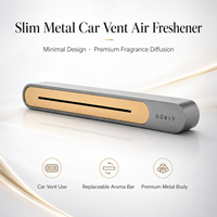 Diffuseur d'arômes mécanique de luxe pour véhicule, support multi-trous en alliage pour grille d'aération de voiture, conteneur vide rechargeable, vente en gros