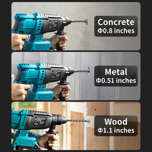 <span class=keywords><strong>Martillo</strong></span> Eléctrico de 26 mm, Herramientas Eléctricas Recargables con Batería de Litio, <span class=keywords><strong>Martillo</strong></span> Perforador Inalámbrico de 21 V sin Escobillas para Reemplazo de <span class=keywords><strong>Makita</strong></span> - Product Image 5