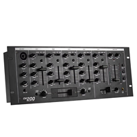 Console de mixage audio professionnelle GAX-CM200 pour DJ, en métal, avec USB, pour performances sur scène