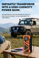 Batterie externe de démarrage d'urgence 10000mAh 1000A pour voiture, camion, moto, avec compresseur d'air, double fonction, grande capacité, LED
