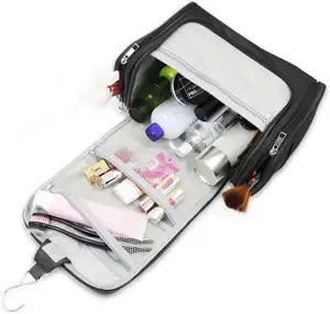 GuangZhou 방수 교수형 화장품 메이크업 가방 주최자 여성용 접이식 여행 세면 도구 보관 가방