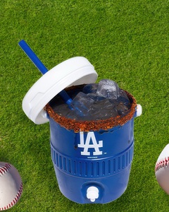 Mini brocca blu per Michelada, <span class=keywords><strong>tazza</strong></span> riutilizzabile in plastica da 16oz con beccuccio, dispenser personale per bevande da stadio - Product Image 1