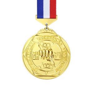 เหรียญรางวัลกีฬาเทควันโดและคิกบ็อกซิ่ง LY Bright Metal Zinc Alloy - Product Image 3