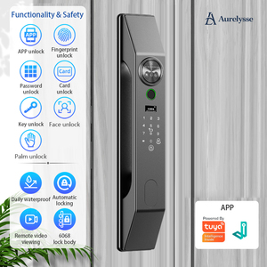 กุญแจล็อคดิจิตอลอัจฉริยะ Aurelysse รุ่นขายดี พร้อมระบบจดจำใบหน้า 3 มิติ ระบบสแกนลายนิ้วมือ  พร้อมวิดีโอ <span class=keywords><strong>WiFi</strong></span> สำหรับประตูทางเข้าหลัก - Product Image 2