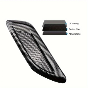 1 Paire de plaques décoratives simulées pour sortie d'air, pour la modification de la décoration du capot de ventilation d'un moteur de voiture - Product Image 4