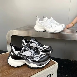 Breathable Mesh Upper Thick-Soled EVA Midsole Lace-Up Running Dad Shoes 2025 Summer New <b>Height</b>-<b>Increasing</b> Casual Versatile - Product Image 3