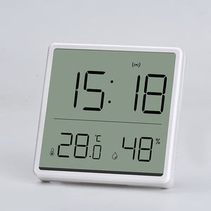 Table LCD carrée à grand écran avec support d'affichage de la température et de l'humidité ou réveil magnétique avec fonction Snooze - Product Image 3