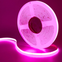 Venta al por mayor de cobre 320Leds/M púrpura Flexible tira de luz LED 12V 24V 8MM COB de alta densidad para e-sport sala de juegos Bar inteligente