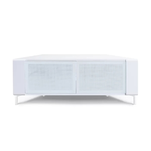 Moderno Soporte de <span class=keywords><strong>TV</strong></span> <span class=keywords><strong>Esquinero</strong></span> de <span class=keywords><strong>55</strong></span> <span class=keywords><strong>Pulgadas</strong></span> con Estante de Vidrio, Patas Cromadas, Gestión de Cables y Control Remoto <span class=keywords><strong>para</strong></span> Sala de Estar, Cine en Casa y Uso Multimedia - Product Image 4