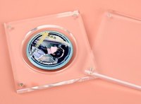 Personnalisé 8x8 Décoration Souvenirs Pièce Vitrine Transparent Plexiglas Préservé Acrylique Magnétique Pièce Collecte Boîte Titulaire