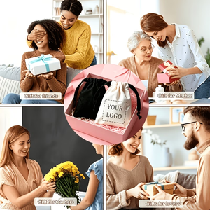 Bolsas de Lona de Algodón Natural con Logotipo Personalizado, Bolsas de Lujo con Cordón, Diferentes Tamaños, Bolsa Protectora para Bolsos en Stock, Bolsa de Lona para Regalo - Product Image 2