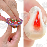 Bonbons gélifiés doux et acidulés Halal en forme de toupie, fourrés à la confiture, saveur fruitée, pour enfants, en forme de jouet, très demandés