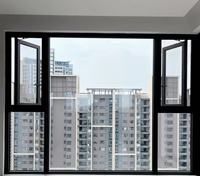 Ventana francesa personalizable de alta calidad, doble vidrio individual, aleación de aluminio, estilo abatible con función a prueba de viento